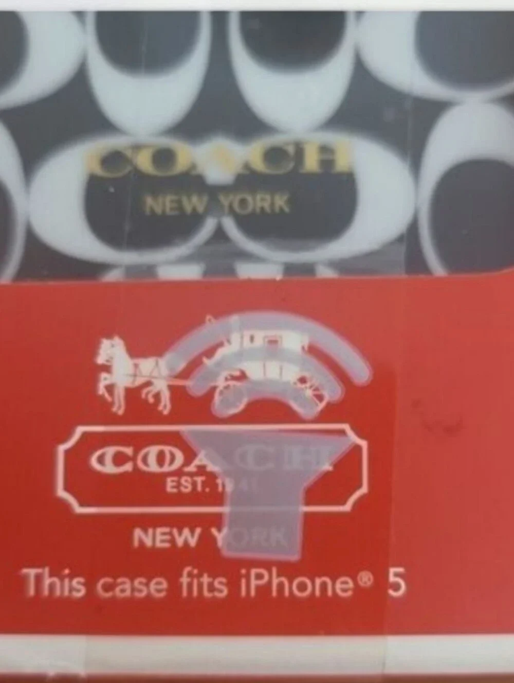 Coach white signature phone